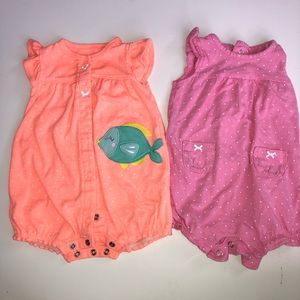 Baby Girl Polka Dot Summer Rompers Bundle